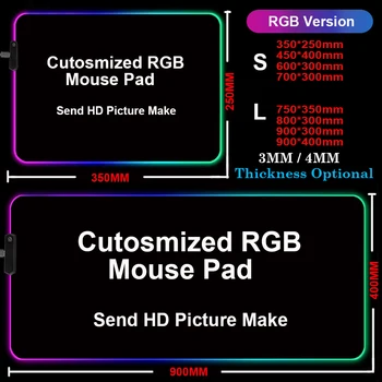 Led downlight DIY Gaming podloga za miša RGB Veliki Poklopac Tipkovnice gumeni Đonovi osnova Računalni Tepih Stolni Tepih za PC Gaming podloga za miša