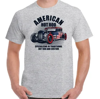 Najnovije majica 2019 godine Za muškarce s okruglog izreza pamučna t-shirt Američki Hot-Rod Muška t-shirt Klasični Američki Plin Custom t-Shirt vozač 0