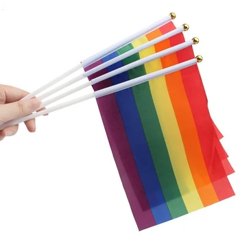 Zastava LGBT Duginih Zastava Lezbijskih i Gay-Parada Bannere, Zastave Ponosa LGBT Poliester Šarene Rainbow Zastava za Ukras 0