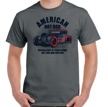 Najnovije majica 2019 godine Za muškarce s okruglog izreza pamučna t-shirt Američki Hot-Rod Muška t-shirt Klasični Američki Plin Custom t-Shirt vozač 1