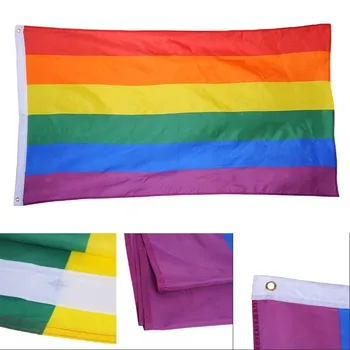 Zastava LGBT Duginih Zastava Lezbijskih i Gay-Parada Bannere, Zastave Ponosa LGBT Poliester Šarene Rainbow Zastava za Ukras 1