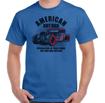 Najnovije majica 2019 godine Za muškarce s okruglog izreza pamučna t-shirt Američki Hot-Rod Muška t-shirt Klasični Američki Plin Custom t-Shirt vozač 2
