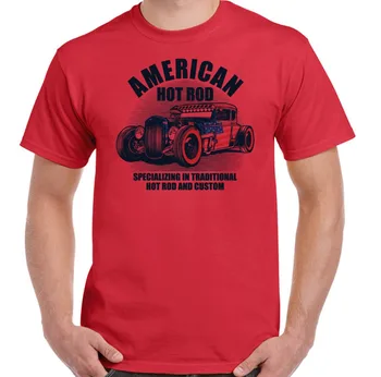 Najnovije majica 2019 godine Za muškarce s okruglog izreza pamučna t-shirt Američki Hot-Rod Muška t-shirt Klasični Američki Plin Custom t-Shirt vozač 3