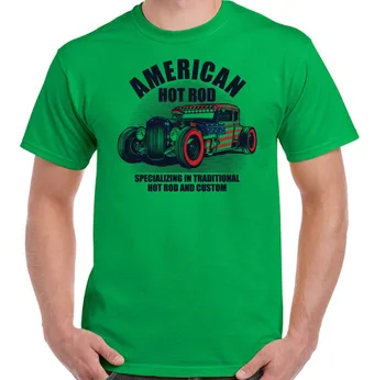 Najnovije majica 2019 godine Za muškarce s okruglog izreza pamučna t-shirt Američki Hot-Rod Muška t-shirt Klasični Američki Plin Custom t-Shirt vozač 5